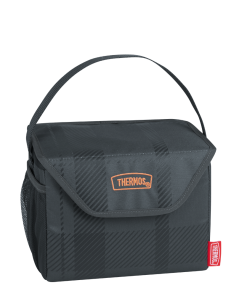 6 Can Cooler Charcoal Plaid