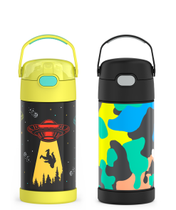 12oz FUNtainer® Water Bottles Out of This World & Neon Camo Bundle