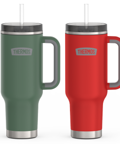 40oz Cup Holder Mug Holiday Bundle - Alpine Green & Crimson