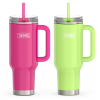 40oz Glossy Cup Holder Mug Bundle - Hot Pink & Lime
